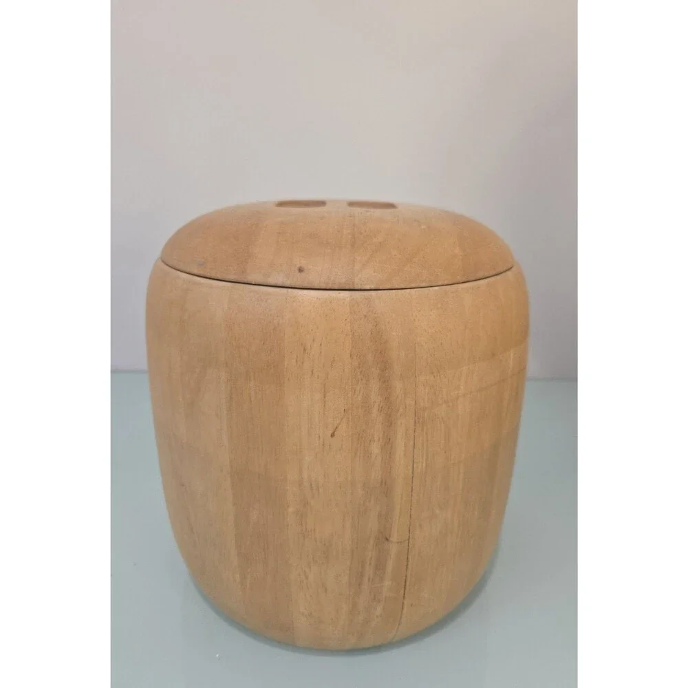 Jens Quistgaard Dansk Teak Ice Bucket 8.5” MCM Denmark Vintage